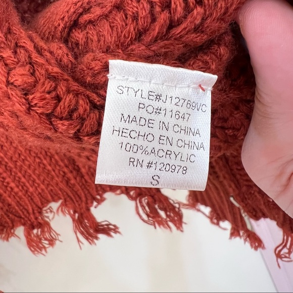 VICI Rust Distressed Zip Up Knit Hoodie - Picture 11 of 11